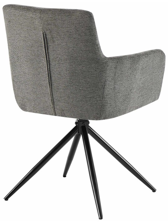 Set van 2 eetkamerstoelen Jonah stof, donkergrijs