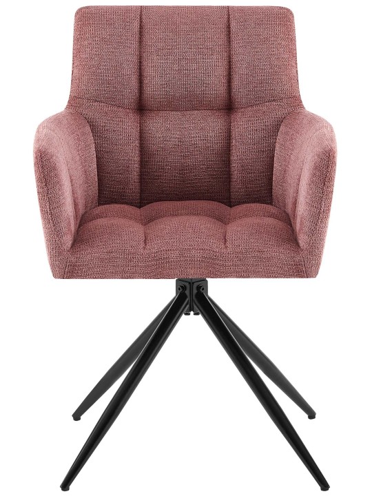 Set van 2 eetkamerstoelen Jonah stof, robijnrood