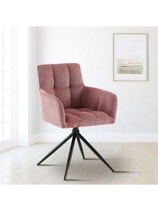 Set van 2 eetkamerstoelen Jonah stof, robijnrood