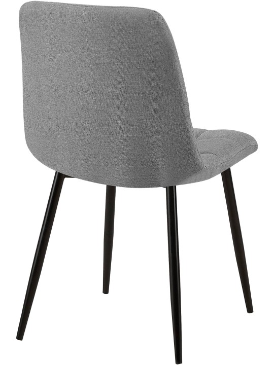 Set van 2 eetkamerstoelen Tilde stof, grijs