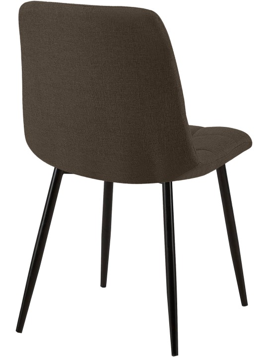 Set van 2 eetkamerstoelen Tilde stof, bruin
