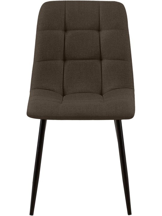 Set van 2 eetkamerstoelen Tilde stof, bruin