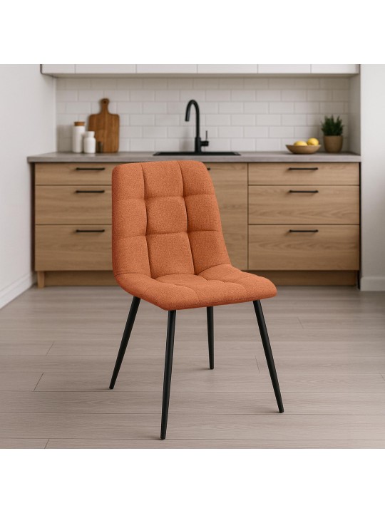 Set van 2 eetkamerstoelen Tilde stof, oranje Set van 2 eetkamerstoelen Tilde stof, oranje