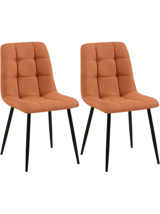 Set van 2 eetkamerstoelen Tilde stof, oranje Set van 2 eetkamerstoelen Tilde stof, oranje