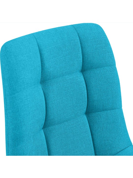Set van 2 eetkamerstoelen Tilde stof, turquoise