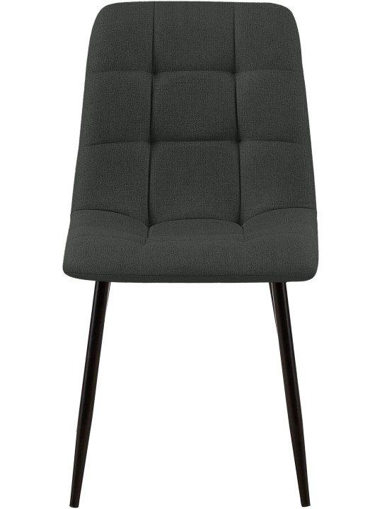 Set van 4 eetkamerstoelen Tilde stof, donkergrijs