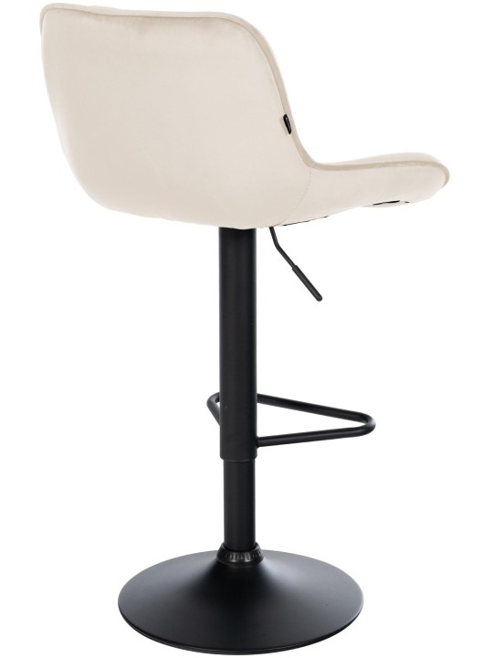 Set van 2 barkrukken Kasson fluweel, crème