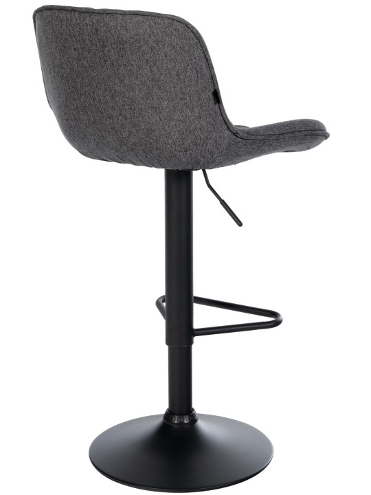 Set van 2 barkrukken Kasson stof, zwart