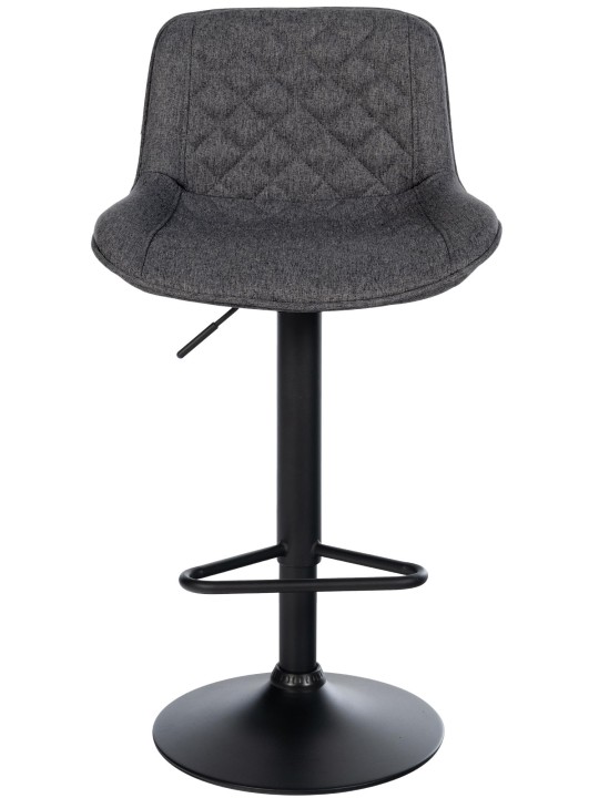 Set van 2 barkrukken Kasson stof, zwart