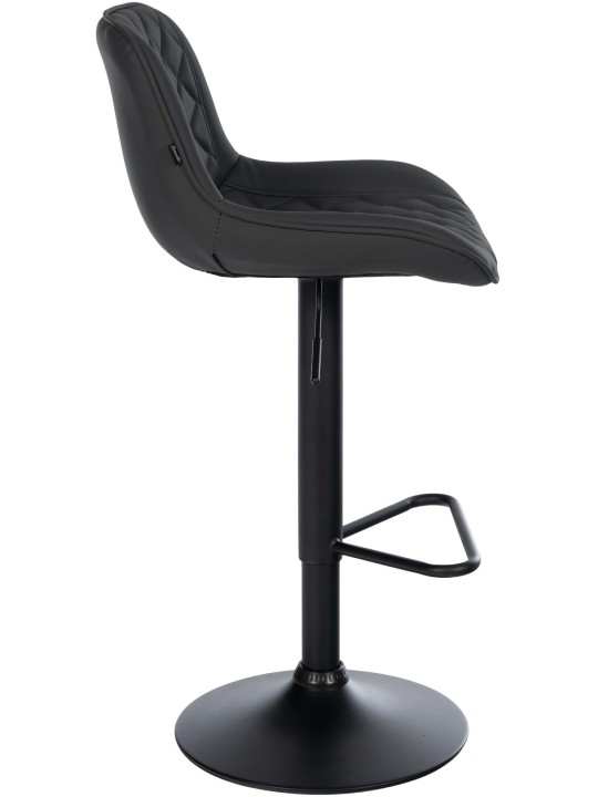 Set van 2 barkrukken Kasson kunstleer, zwart