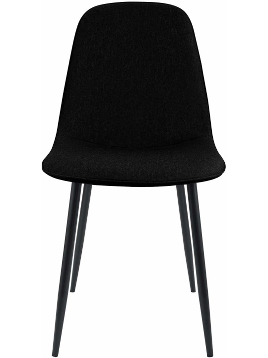 Eetkamerstoel Maryam stof, zwart