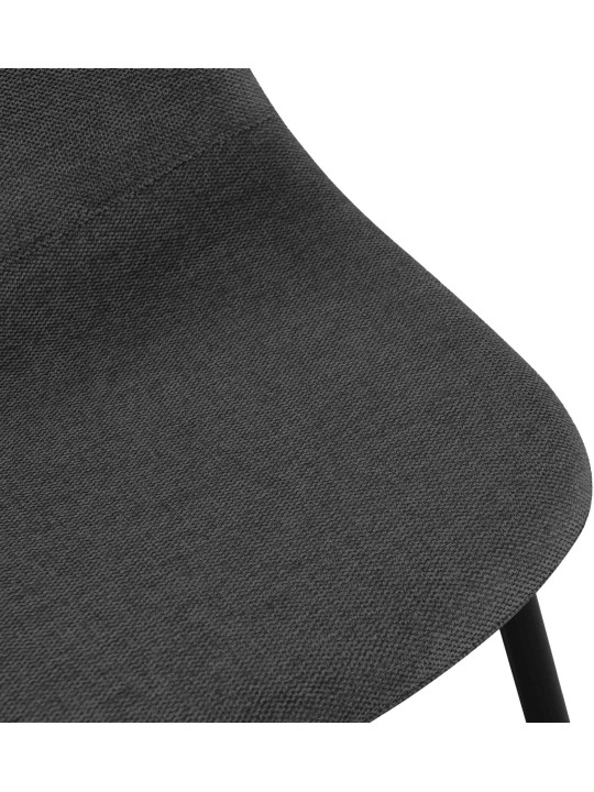 Eetkamerstoel Napier stof, zwart