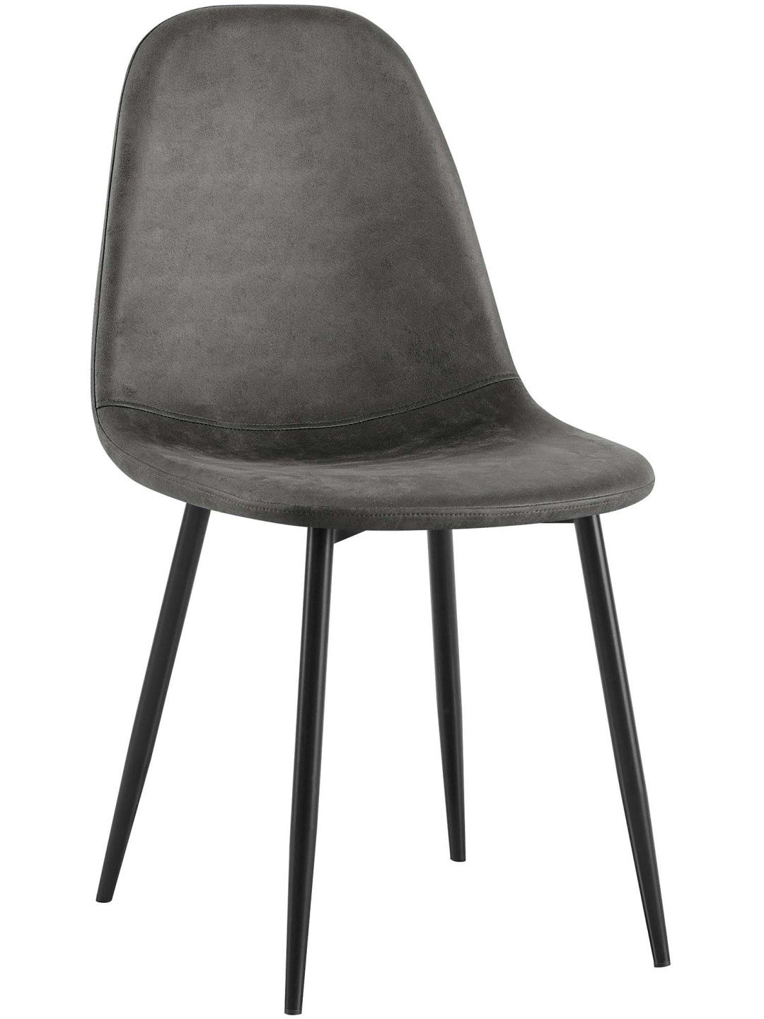 Napier vintage kunstleer eetkamerstoel, zwart