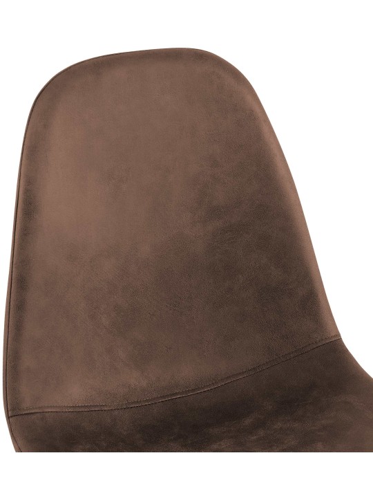 Set van 4 eetkamerstoelen Napier kunstleer, bruin