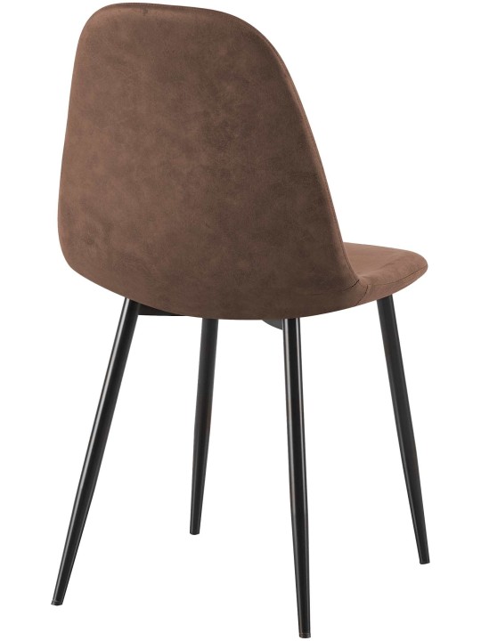 Set van 4 eetkamerstoelen Napier kunstleer, bruin