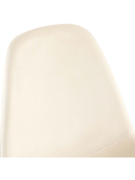 Set van 4 eetkamerstoelen Napier fluweel, crème