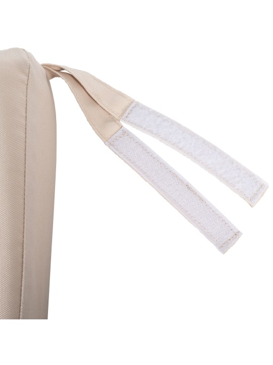 Joyce schommelbank met zitkussen 200 cm + teak, crème