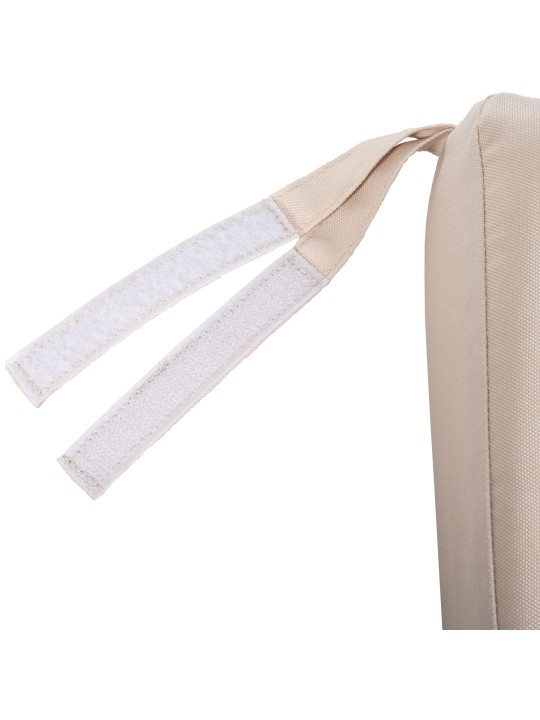 Teakhouten bank Jackson met zitkussen 150 cm + teakhout, crème