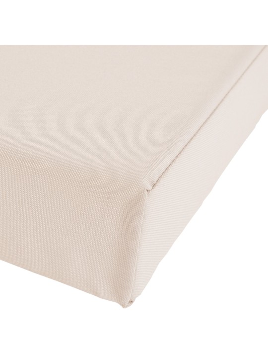 Teakhouten bank Jackson met zitkussen 220 cm + teakhout, crème