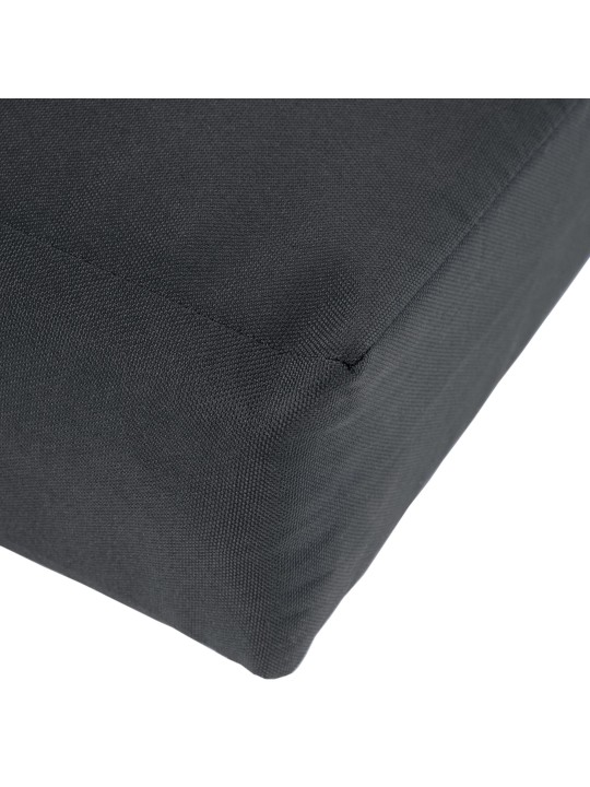 Teakhouten bank Jackson met zitkussen 220 cm + teakhout, donkergrijs