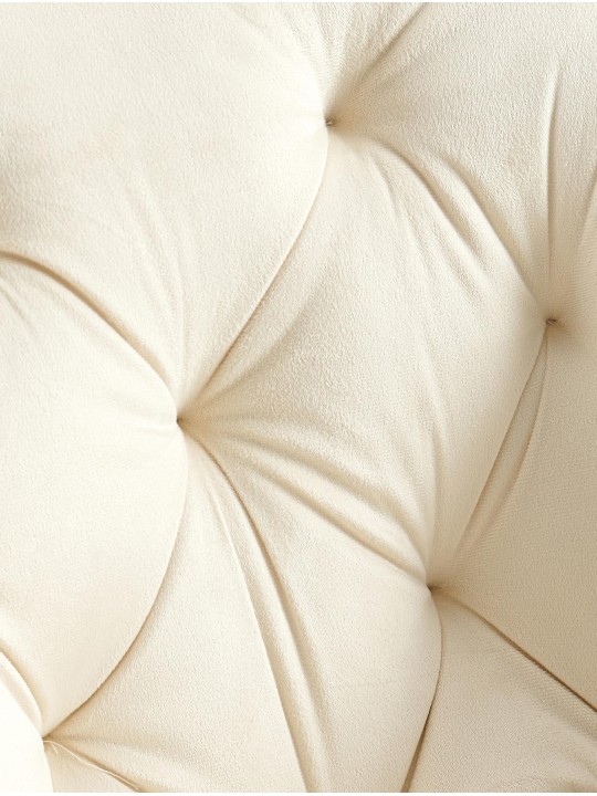 Set van 2 eetkamerstoelen Antigo fluweel, crème