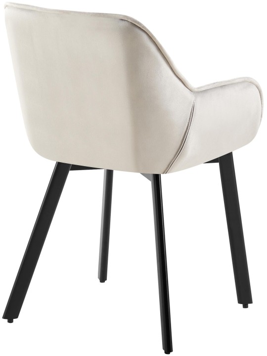 Set van 2 eetkamerstoelen Antigo fluweel, grijs