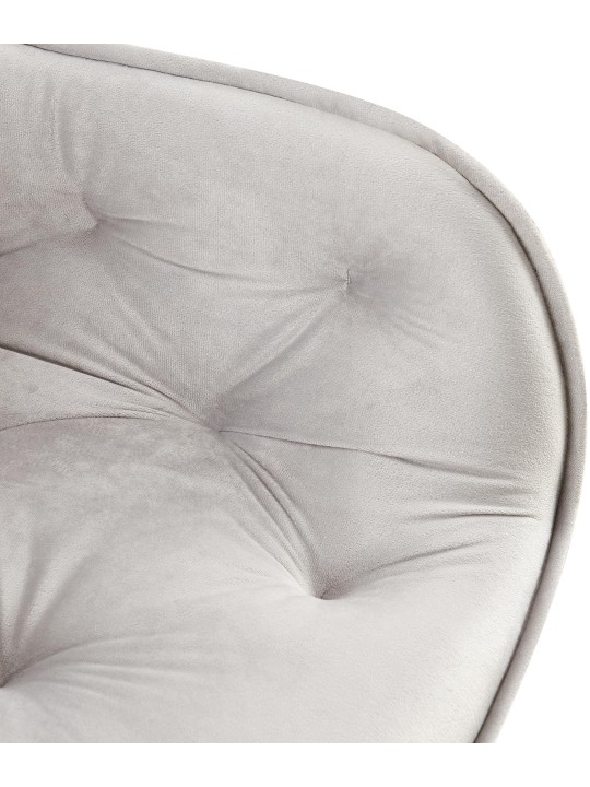 Set van 2 eetkamerstoelen Antigo fluweel, grijs