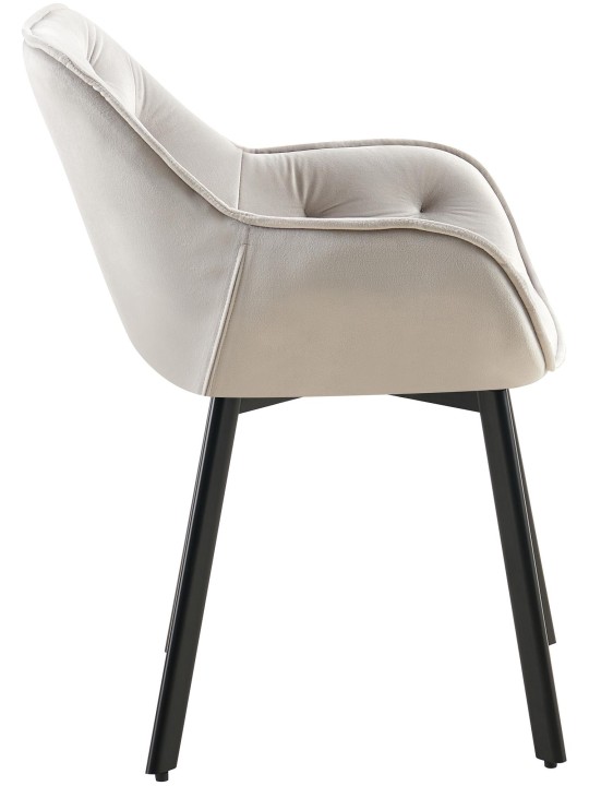 Set van 2 eetkamerstoelen Antigo fluweel, grijs