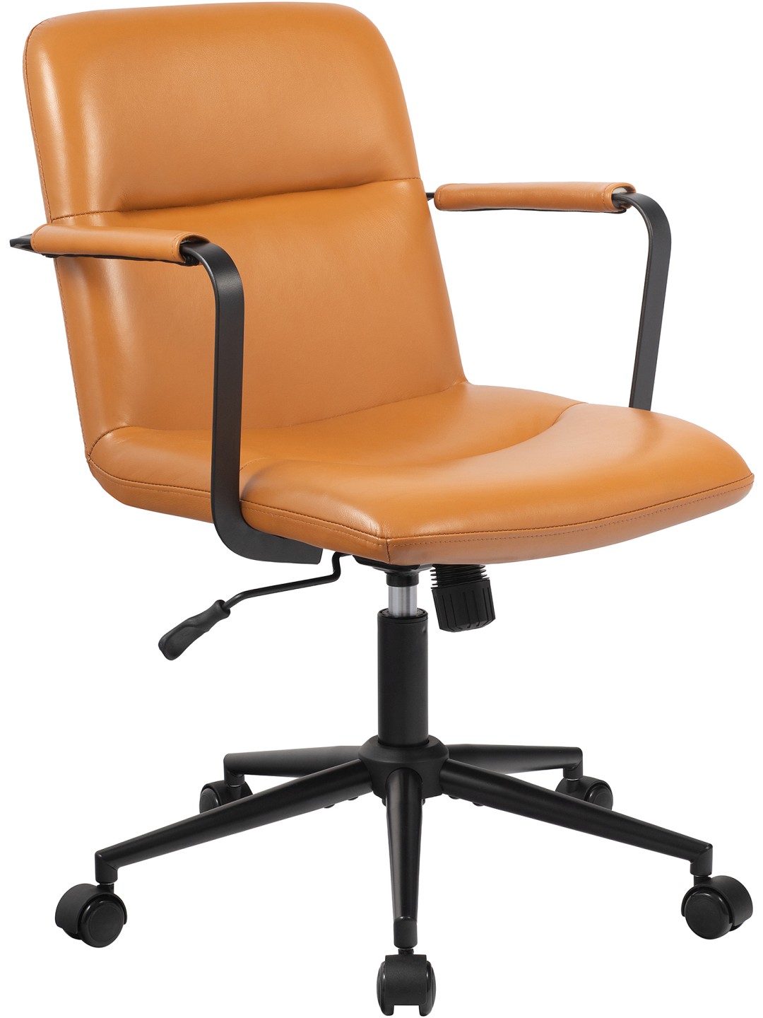 Bureaustoel Hilda echt leer, bruin