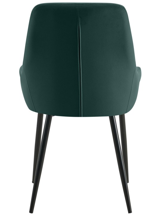 Set van 2 eetkamerstoelen Elmira fluweel, groen