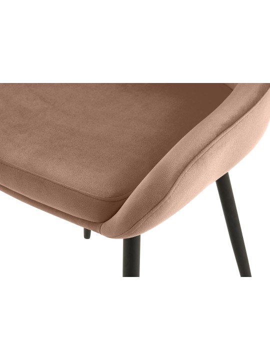 Set van 2 eetkamerstoelen Elmira fluweel, bruin Set van 2 eetkamerstoelen Elmira fluweel, bruin