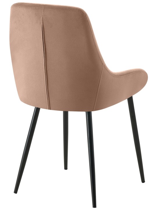Set van 2 eetkamerstoelen Elmira fluweel, bruin Set van 2 eetkamerstoelen Elmira fluweel, bruin