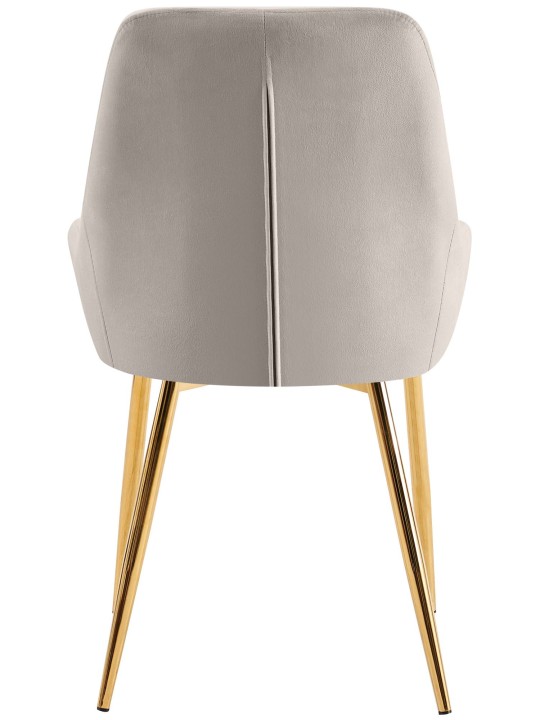 Set van 2 eetkamerstoelen Elmira fluweel goud, grijs