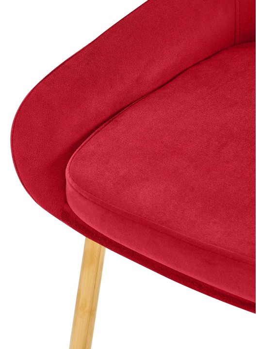 Set van 2 eetkamerstoelen Elmira fluweel goud, rood