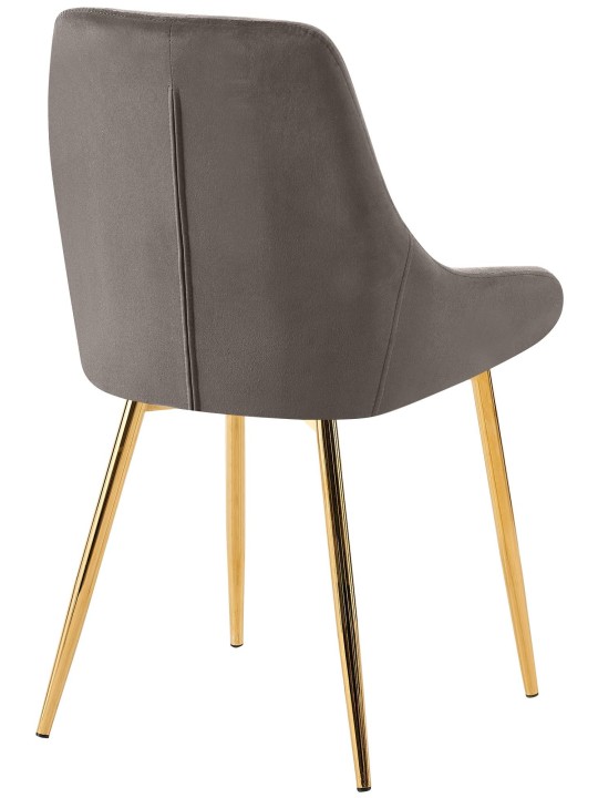 Set van 2 eetkamerstoelen Elmira fluweel goud, antraciet