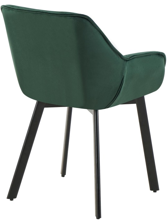 Set van 2 eetkamerstoelen Antigo fluweel, groen