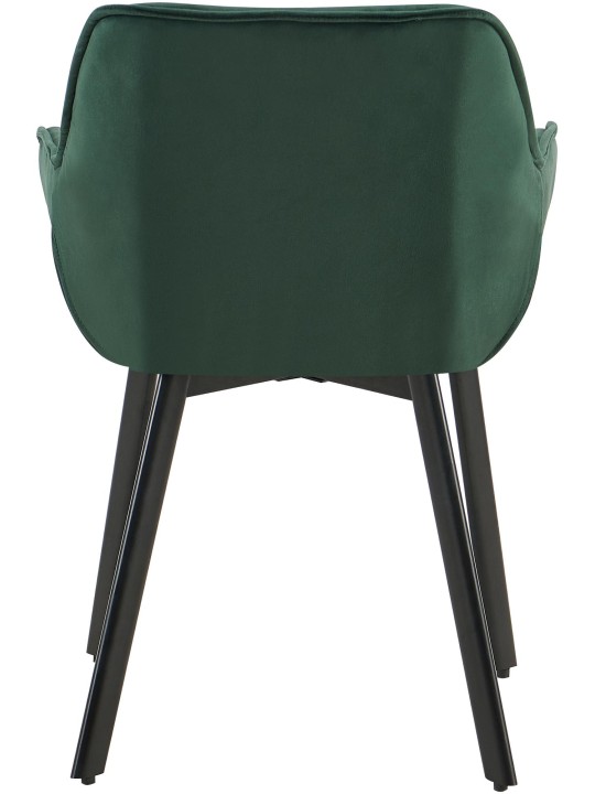 Set van 2 eetkamerstoelen Antigo fluweel, groen