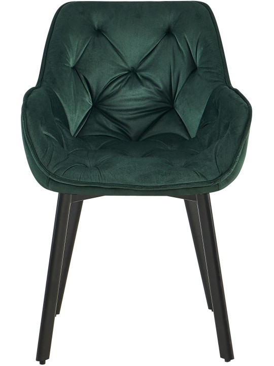 Set van 2 eetkamerstoelen Antigo fluweel, groen