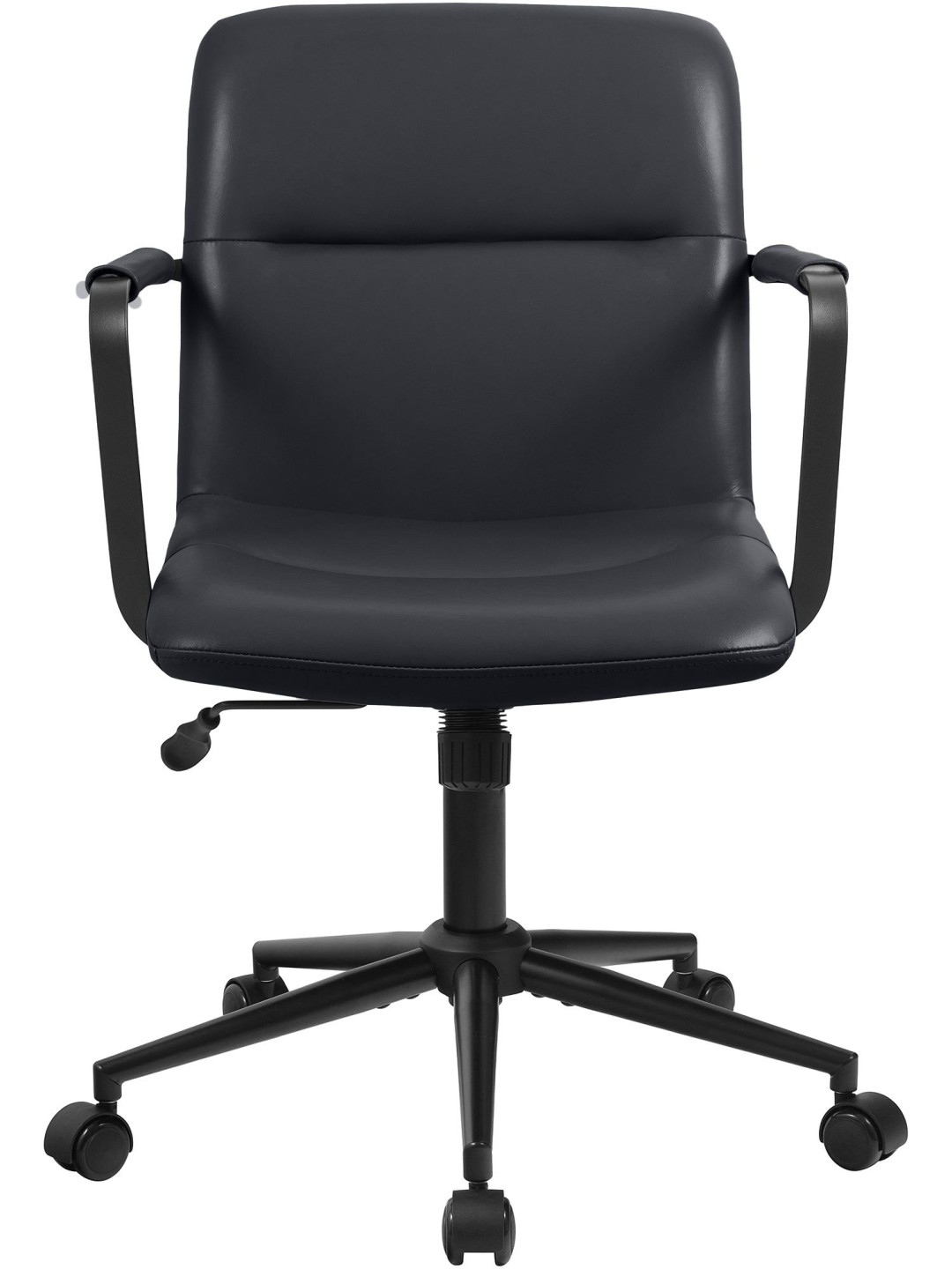 Bureaustoel Hilda echt leer, zwart