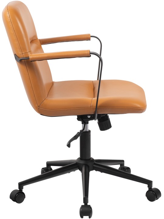 Bureaustoel Hilda echt leer, bruin