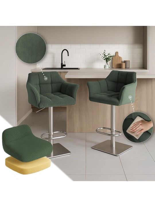 Barkruk Damaso E Cord, groen Barkruk Damaso E Cord, groen