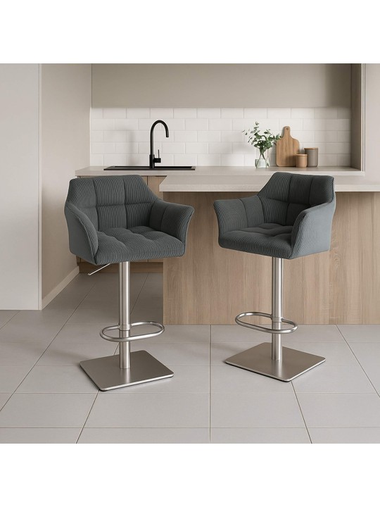 Barkruk Damaso E Cord, grijs