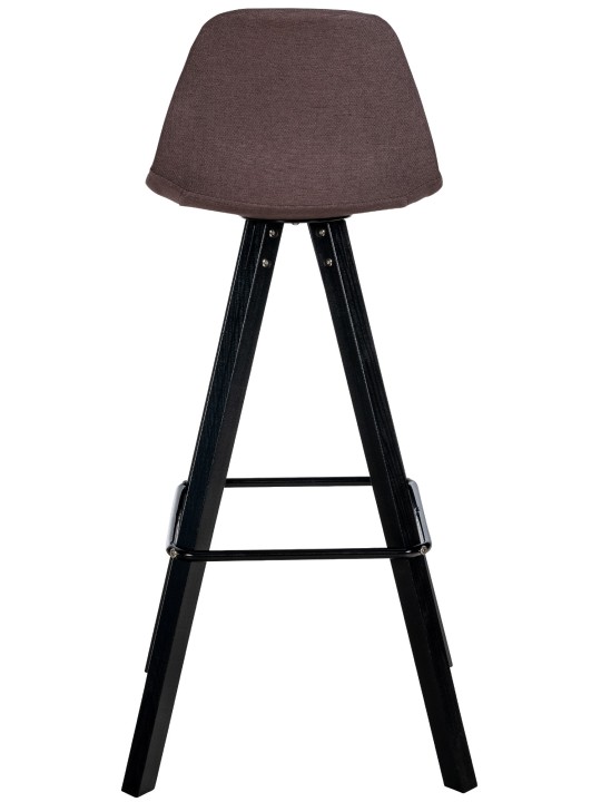 Set van 2 barkrukken Corbin stof vierkant, bruin