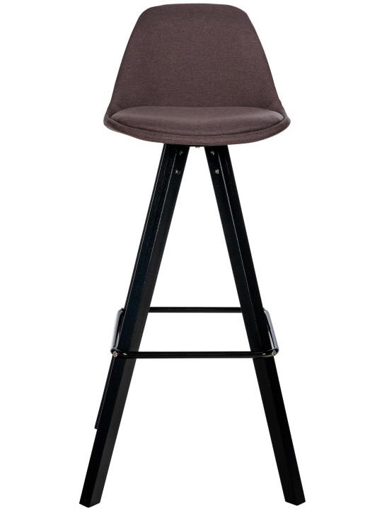 Set van 2 barkrukken Corbin stof vierkant, bruin