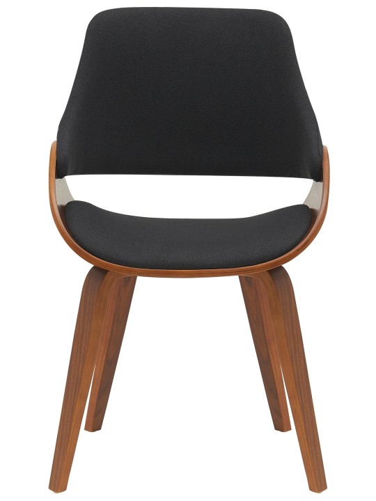 Set van 2 eetkamerstoelen Vangale, walnoot/zwart