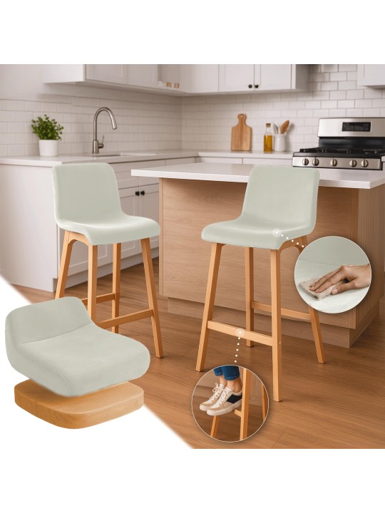 Barkruk Hoover Velvet Natura, crème