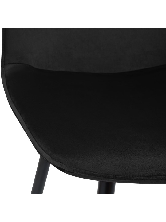 Set van 2 Maryam fluwelen eetkamerstoelen, zwart Set van 2 Maryam fluwelen eetkamerstoelen, zwart