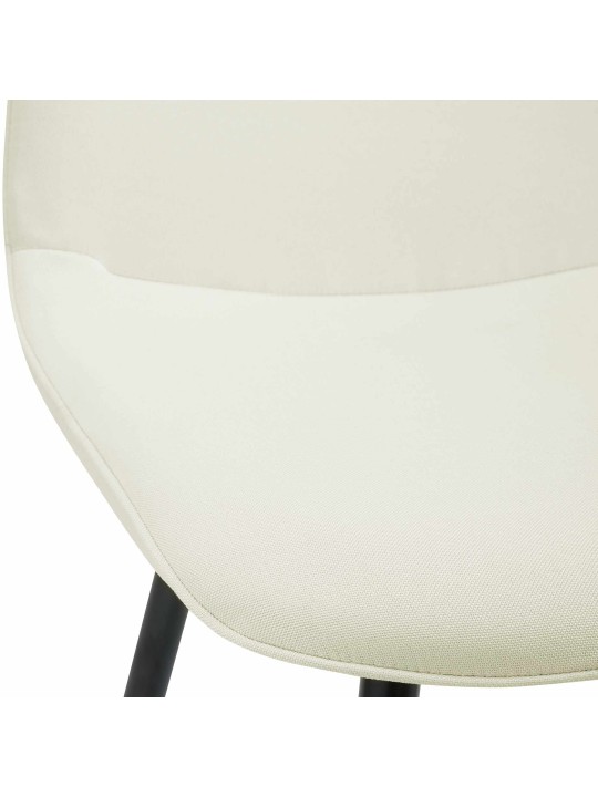 Set van 2 eetkamerstoelen Maryam stof, crème