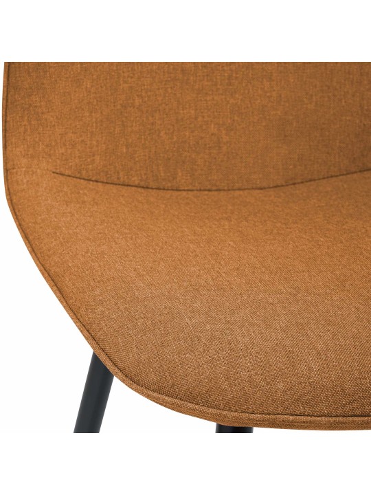 Set van 2 eetkamerstoelen Maryam stof, oranje