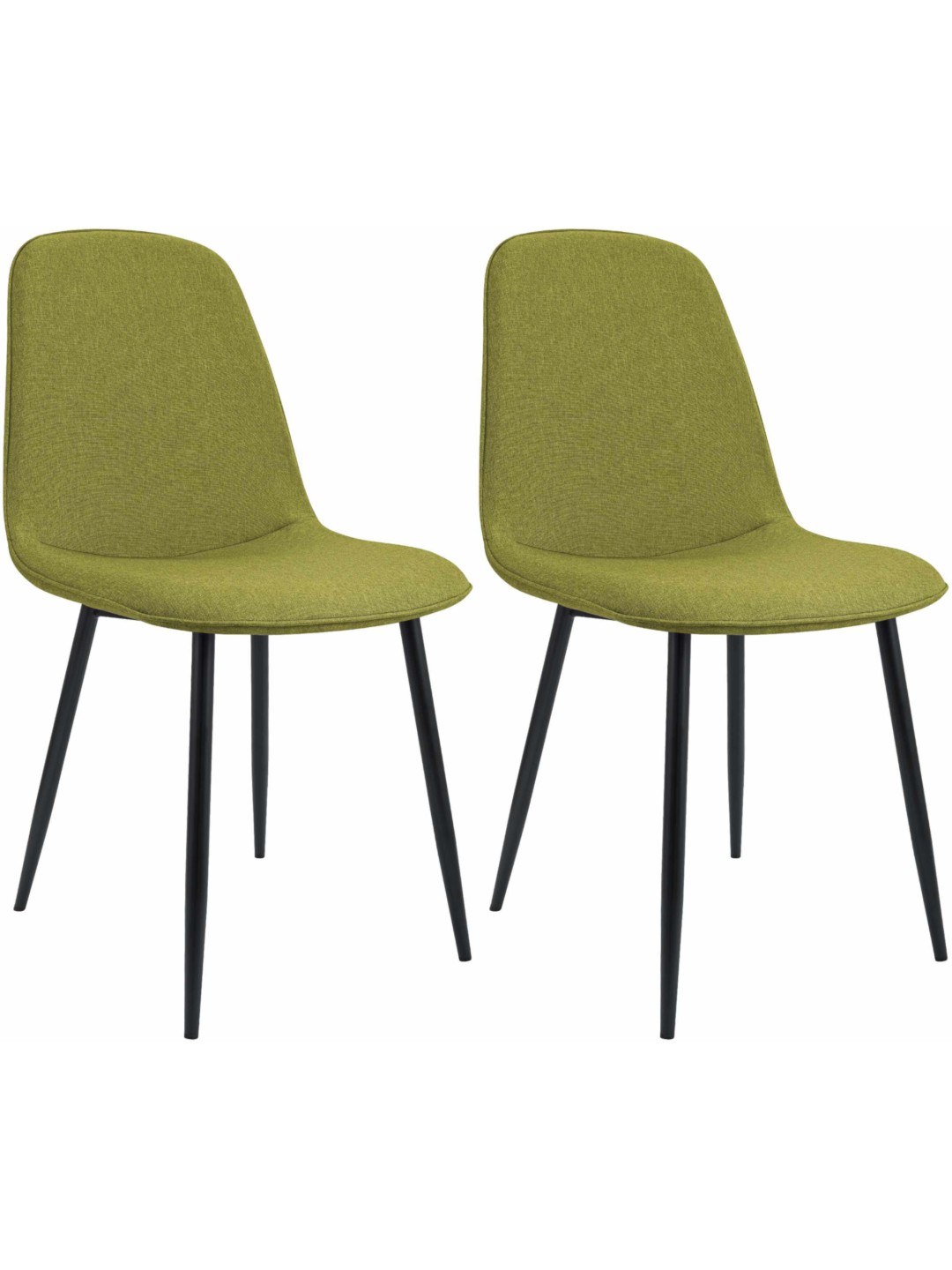 Set van 2 eetkamerstoelen Maryam stof, groen